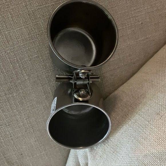 Stainless steel (clip on wooden bar) bird feeder for a cage - Picture 2 of 4